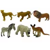 LEAN TOYS Conjunto de Figuras de Animais Selvagens de África Canguru Zebra