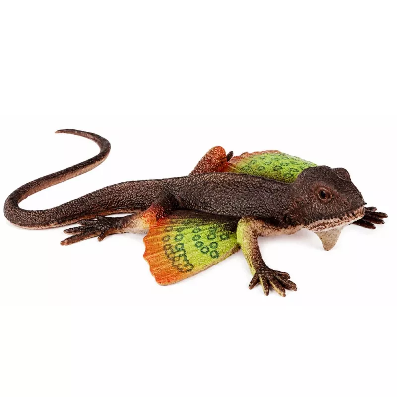 LEAN TOYS Agama Lizard Webbed Figura de borracha esticável realista 13 cm