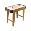 LEAN TOYS mesa de jogo de hóquei de ar com matraquilhos, 2 em 1, ventilador elétrico, MDF, preto