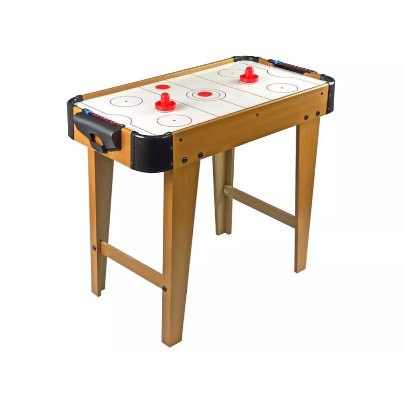 LEAN TOYS mesa de jogo de hóquei de ar com matraquilhos, 2 em 1, ventilador elétrico, MDF, preto