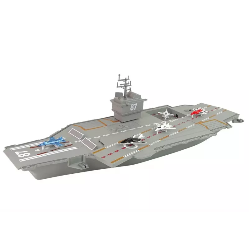 LEAN TOYS Porta-aviões com jatos 5 unid. som e luz