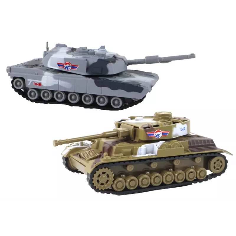 Carro de combate de alumínio com propulsão por fricção LEAN TOYS, várias cores