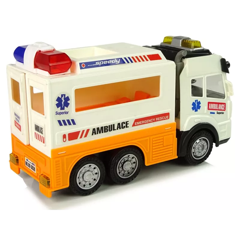 LEAN TOYS Ambulância Carro a Bateria com Luz e Som