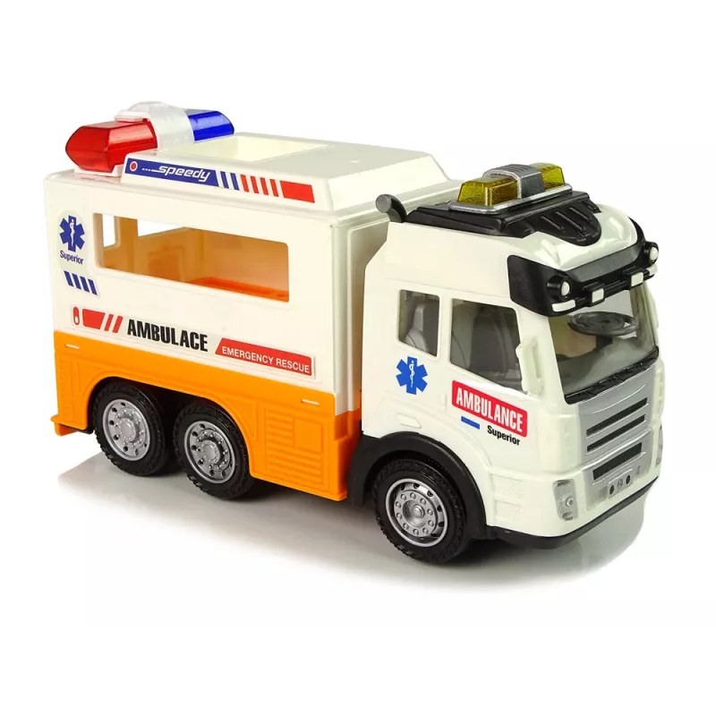 LEAN TOYS Ambulância Carro a Bateria com Luz e Som