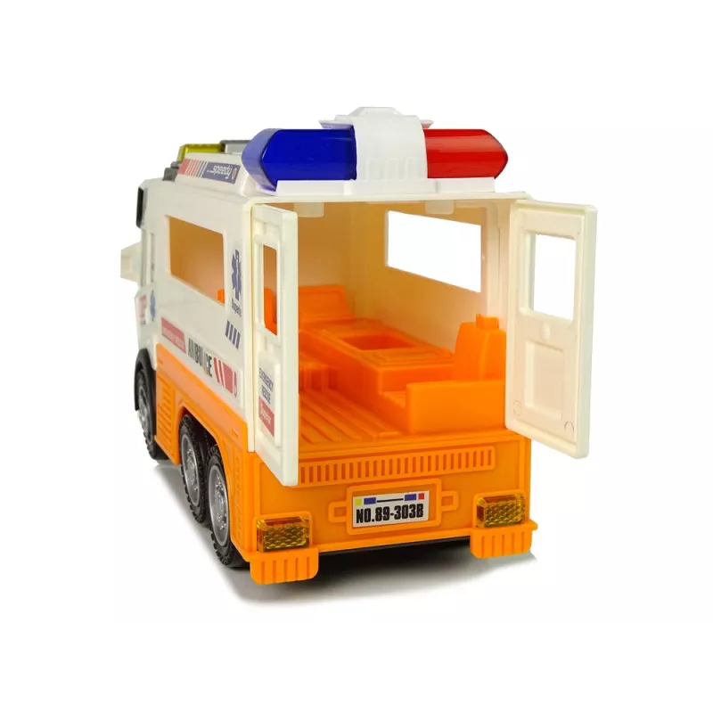 LEAN TOYS Ambulância Carro a Bateria com Luz e Som