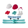 LEAN TOYS Boneca Anlily Criança 4 Acessórios de Esqui Desportivos