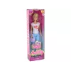 LEAN TOYS Boneca Anlily para criança com cabelo loiro comprido, mala, óculos, blusa branca