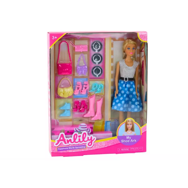 LEAN TOYS Conjunto de boneca Anlily roupa acessórios extras