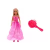 LEAN TOYS Boneca Anlily princesa sereia com vestido rosa e escova