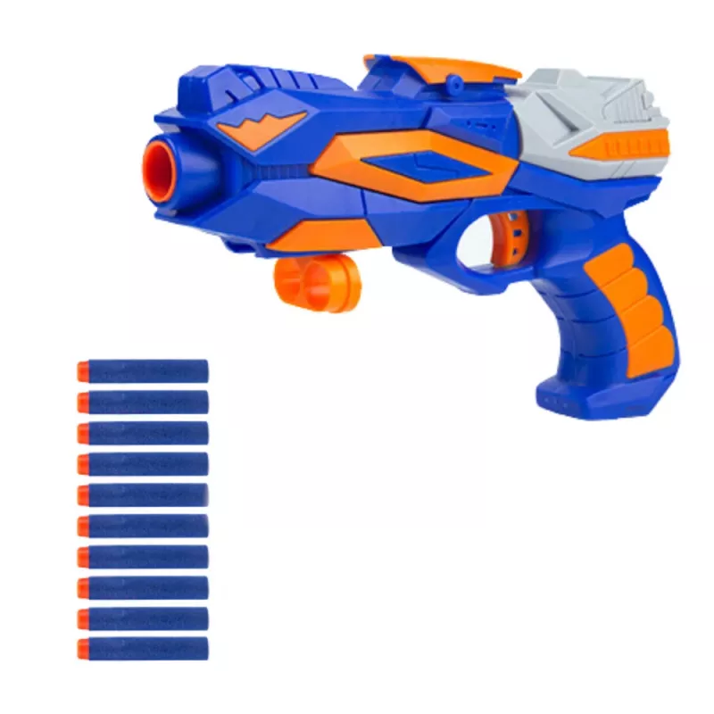 LEAN TOYS Pistola de Jogo Arcade Dardos de Espuma Alvo Eletrónico Contador