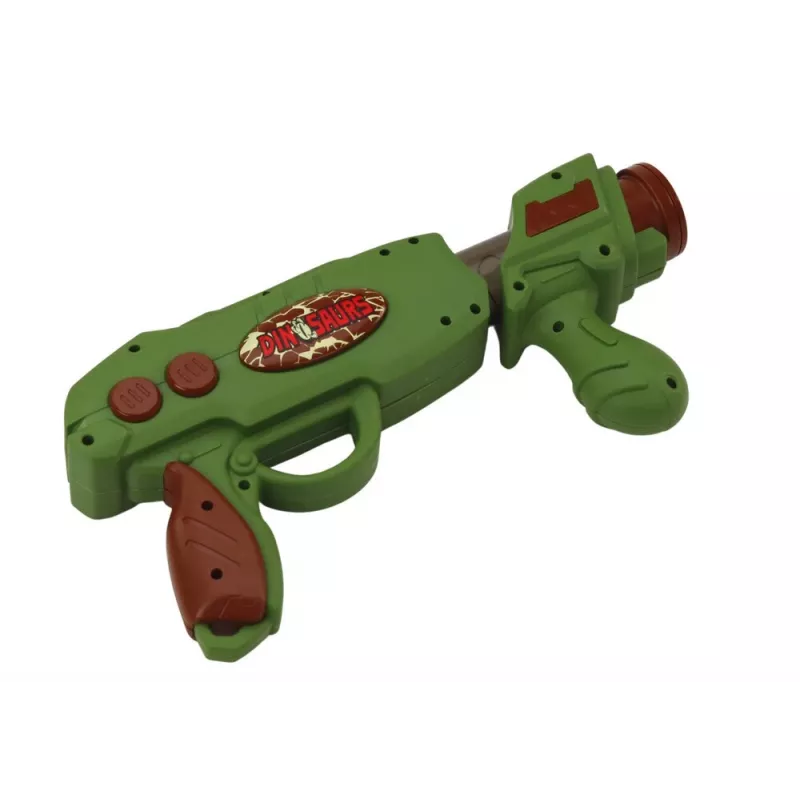 LEAN TOYS Jogo de arcada Tiro ao dinossauro verde pistola de bolas