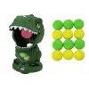 LEAN TOYS Jogo de arcada Tiro ao dinossauro verde pistola de bolas