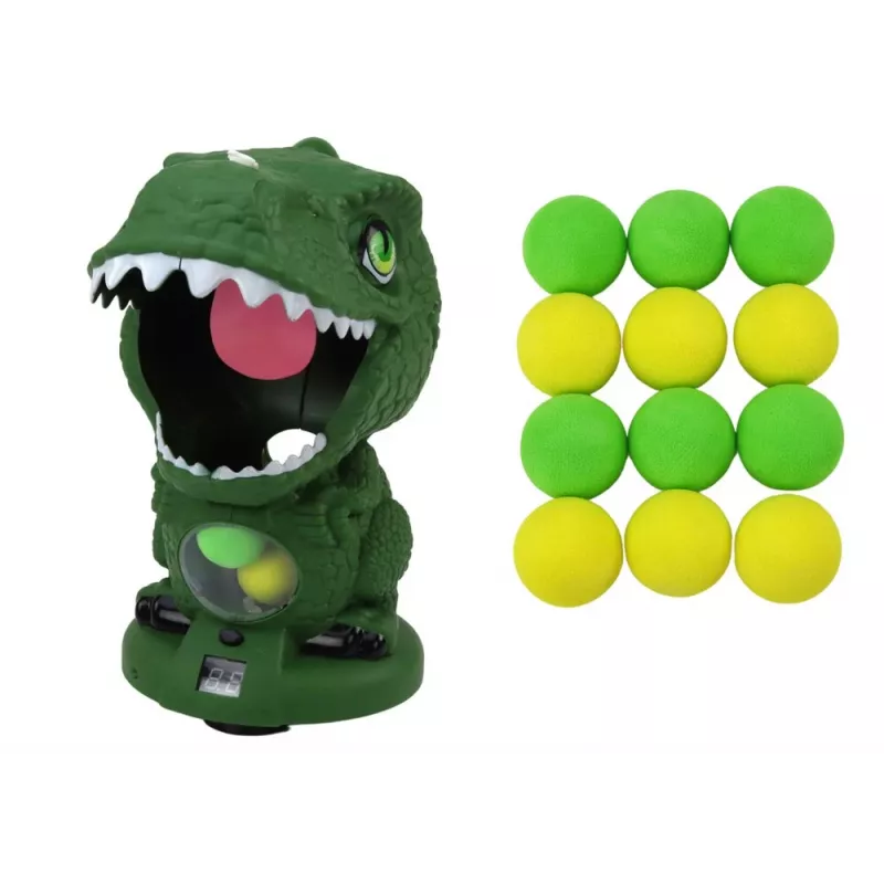 LEAN TOYS Jogo de arcada Tiro ao dinossauro verde pistola de bolas