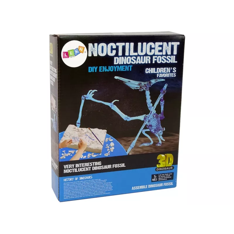 LEAN TOYS Conjunto de Escavação Arqueológica Esqueleto de Dinossauro Pteranodon Holograma 3D