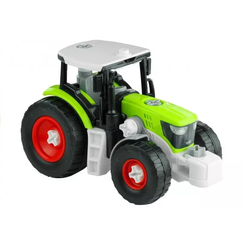 LEAN TOYS Trator de montagem com atrelado aberto 43 cm
