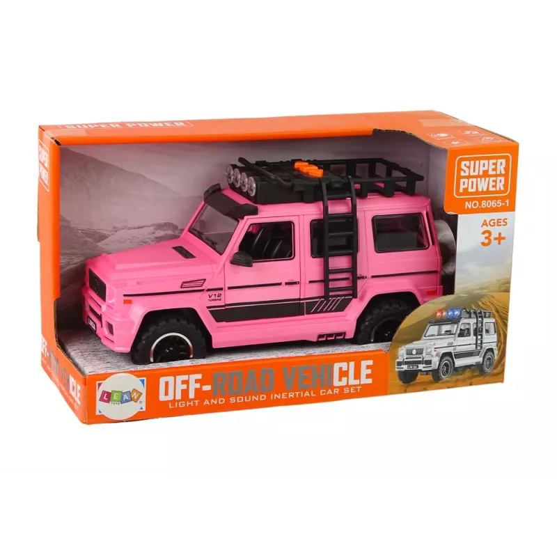 LEAN TOYS Carro Todo-o-Terreno Rosa V12 Turbina