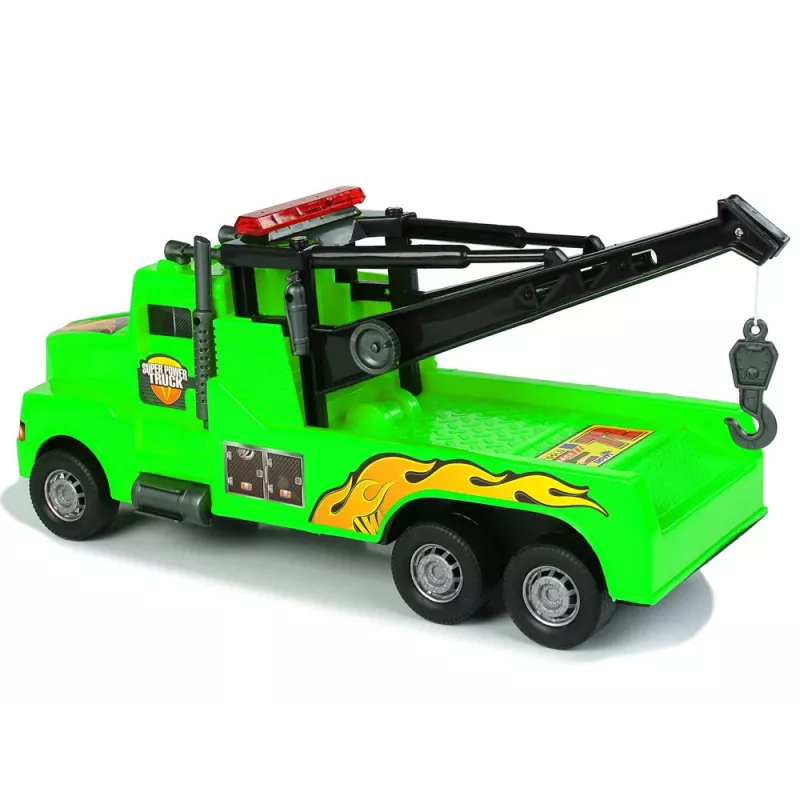 LEAN TOYS Carro reboque assistência na estrada 1:10 verde corda