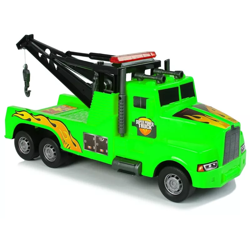 LEAN TOYS Carro reboque assistência na estrada 1:10 verde corda
