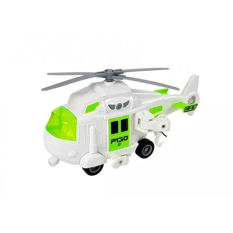 LEAN TOYS Carro transportador a pilhas 1:16 com helicóptero