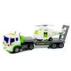 LEAN TOYS Carro transportador a pilhas 1:16 com helicóptero
