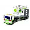 LEAN TOYS Carro transportador a pilhas 1:16 com helicóptero