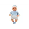 LEAN TOYS Boneca Bebé 46 cm Azul Chupeta Gorro Meias
