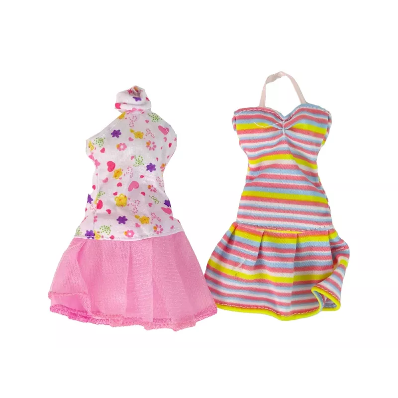 LEAN TOYS Boneca bebé Emily com acessórios e vestidos removíveis