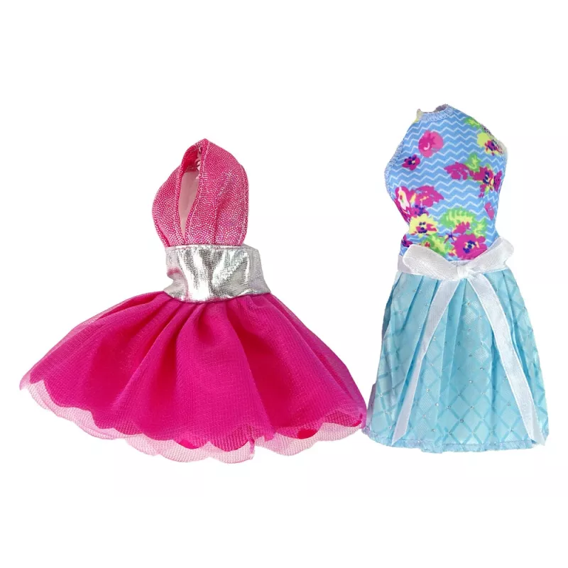 LEAN TOYS Boneca bebé Emily com acessórios e vestidos removíveis