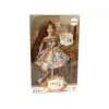 LEAN TOYS Boneca bebé Emily outono com cabelo ruivo e chapéu