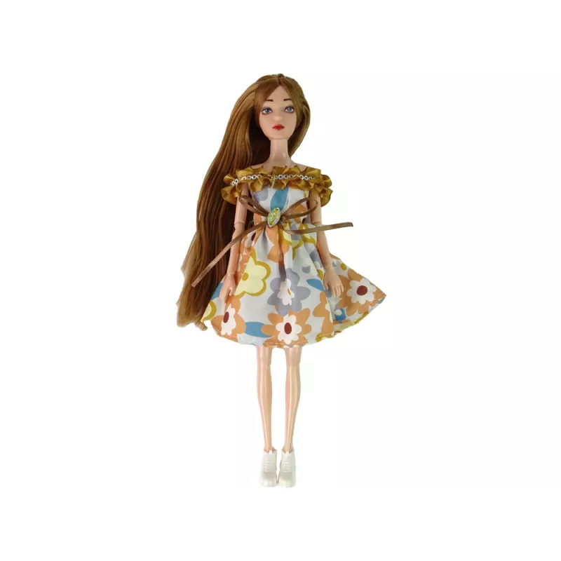 LEAN TOYS Boneca bebé Emily outono com cabelo ruivo e chapéu