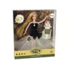 LEAN TOYS Boneca bebé Emily cabelo comprido gatinho flor