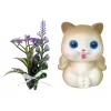 LEAN TOYS Boneca bebé Emily com tranças, gato e flores