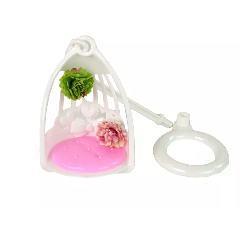 LEAN TOYS Boneca bebé Emily baloiço com flores