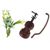 LEAN TOYS Boneca bebé Emily violino com flores