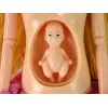 LEAN TOYS Boneca Bebé Grávida Vestido Rosa Flores