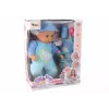 LEAN TOYS Boneca Bebé Som Chupeta Babete Pijama Gato Azul