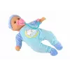 LEAN TOYS Boneca Bebé Som Chupeta Babete Pijama Gato Azul