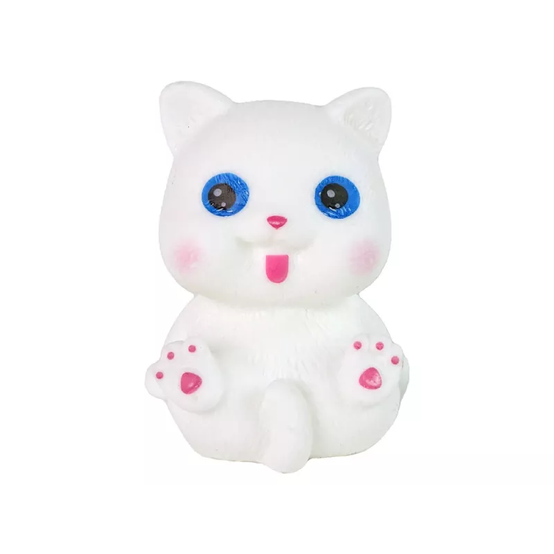 LEAN TOYS Boneca bebé com gato, cabelo castanho comprido