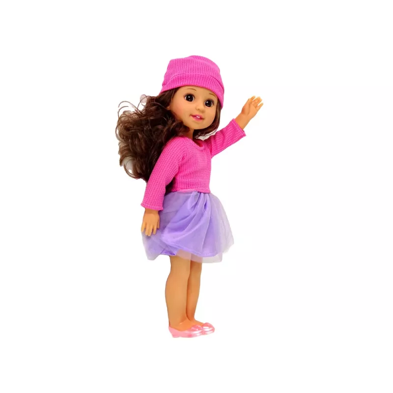 LEAN TOYS Boneca bebé menina cabelo castanho