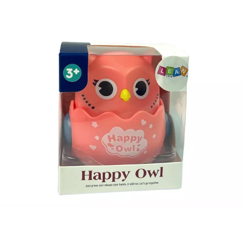 LEAN TOYS Coruja sensorial para bebé rosa