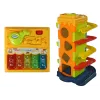LEAN TOYS Escorrega de bolas bloco educativo classificador com piano