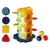 LEAN TOYS Escorrega de bolas bloco educativo classificador com piano