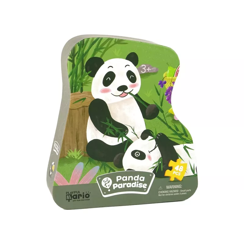 LEAN TOYS Puzzle Panda Floresta de Bambu 48 elementos
