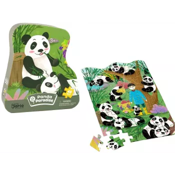 LEAN TOYS Puzzle Panda Floresta de Bambu 48 elementos
