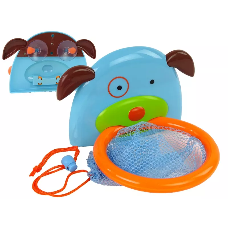 LEAN TOYS Brinquedo de Banho Mini Basquetebol Cão Peixe de Borracha