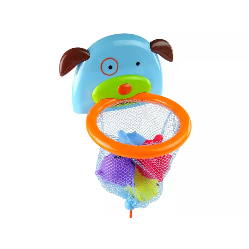 LEAN TOYS Brinquedo de Banho Mini Basquetebol Cão Peixe de Borracha