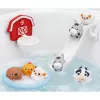 LEAN TOYS Brinquedos de banho Animais de quinta Escorrega Cesto Escorredor 10 peças