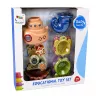 LEAN TOYS Conjunto de Brinquedos de Banho: Barco, Animais Marinhos, Cascata, Ventosas
