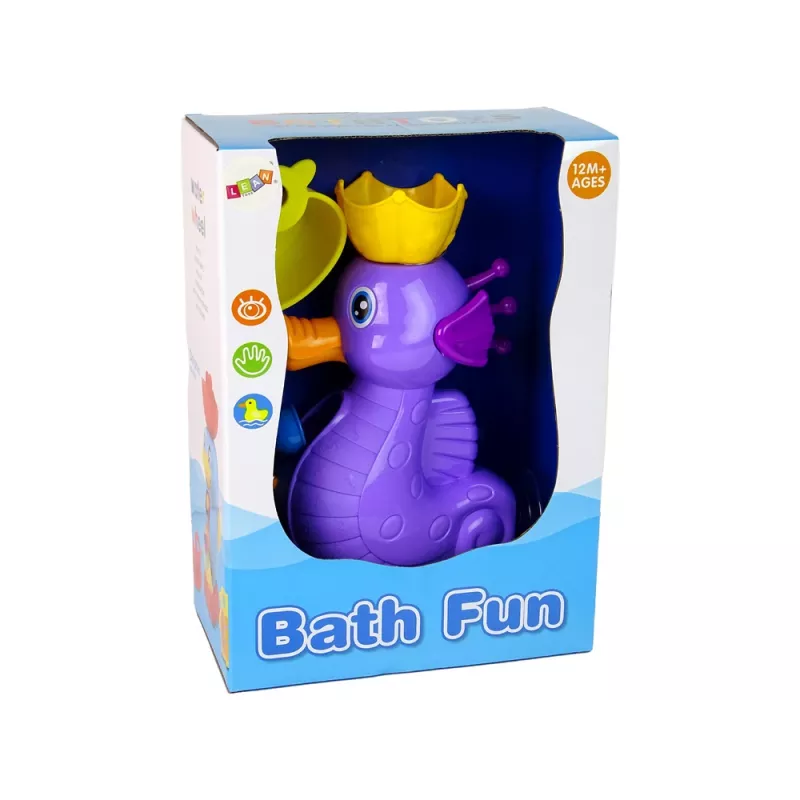 LEAN TOYS Brinquedo de banho cavalo-marinho com duche de cascata