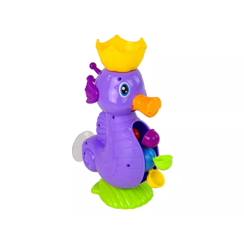 LEAN TOYS Brinquedo de banho cavalo-marinho com duche de cascata